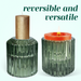 Ripple Candle Holder - Reversible 6 x 5.5cm (Set of 6) - Olive Green