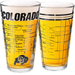 University of Colorado Pint Glasses - Contains Full Color Colorado Buffaloes Logo & Campus Map Gift Idea College Grads and Alumni (Set of 2)