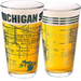 Michigan State University Pint Glasses Contains Full Color MSU Logo & Campus Map MSU Spartans Gift idea College Grads and Alumni (Set of 2)