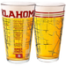 University of Oklahoma Pint Glasses Full Color Oklahoma Sooners Logo & Campus Map Boomer and Sooner Gift College Grads and Alumni (Set of 2)