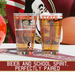 Florida State University Seminoles College Pint Beer Glasses (Set of 2), 16 oz – Full-Color Logo + Campus Map