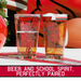 University of Louisville Pint Glasses - Full Color Louisville Cardinals Logo & Campus Map - Gift Idea College Grads and Alumni (Set of 2)
