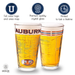 Auburn University Pint Glasses - Full Color Tigers Logo & Campus Map - Auburn Tigers College Gift Idea Grads and Alumni (Set of 2)