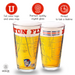 University of Dayton Pint Glasses - Full Color Dayton Flyers Logo & Campus Map - Dayton College Gift Idea Grads and Alumni (Set of 2)