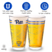 University of Pittsburgh Pint Glasses - Full Color Pittsburgh Panthers Logo & Campus Map Panthers Gift College Grads and Alumni (Set of 2)
