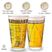 Purdue University Pint Glasses - Full Color Boilermakers Logo and Campus Map Gift Idea for Purdue College Grads and Alumni (Set of 2)