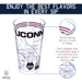 University of Connecticut Pint Glasses Contains Full Color Huskies Logo & Campus Map Gift Idea for Uconn College Grads and Alumni (Set of 2)