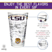 Louisiana State University Pint Glasses - Full Color LSU Logo & Campus Map LSU Tiger Gift Idea College Grads and Alumni (Set of 2)