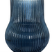Ripple Vase Rounded Wide Base Custom 19 cm (Set of 1) Blue