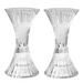 Tall X Candle Holder Reversible 13.2cm (Set of 2) Clear
