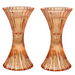 Tall X Candle Holder Reversible 13.2cm (Set of 2) Amber