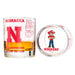 University Of Nebraska Whiskey Glass Set (2 Low Ball Glasses)