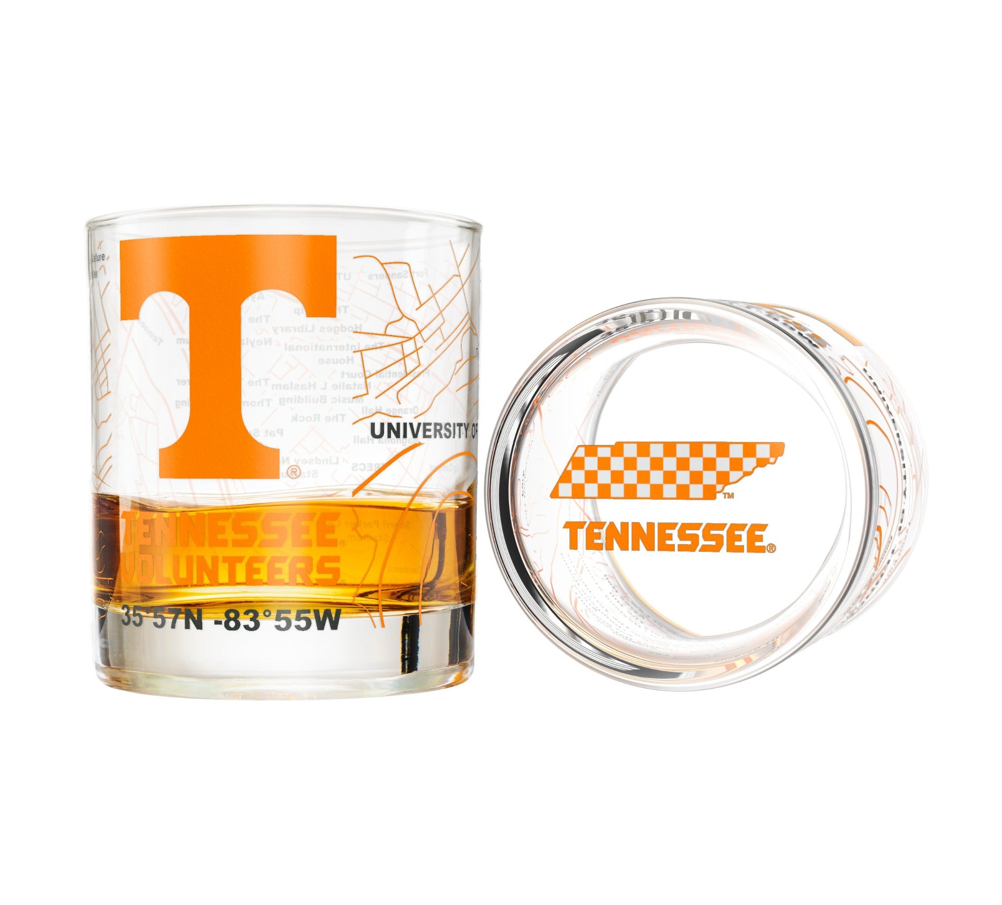 Multi-Pattern Whiskey/Brandy Glass - Turbo Theme Tennessee