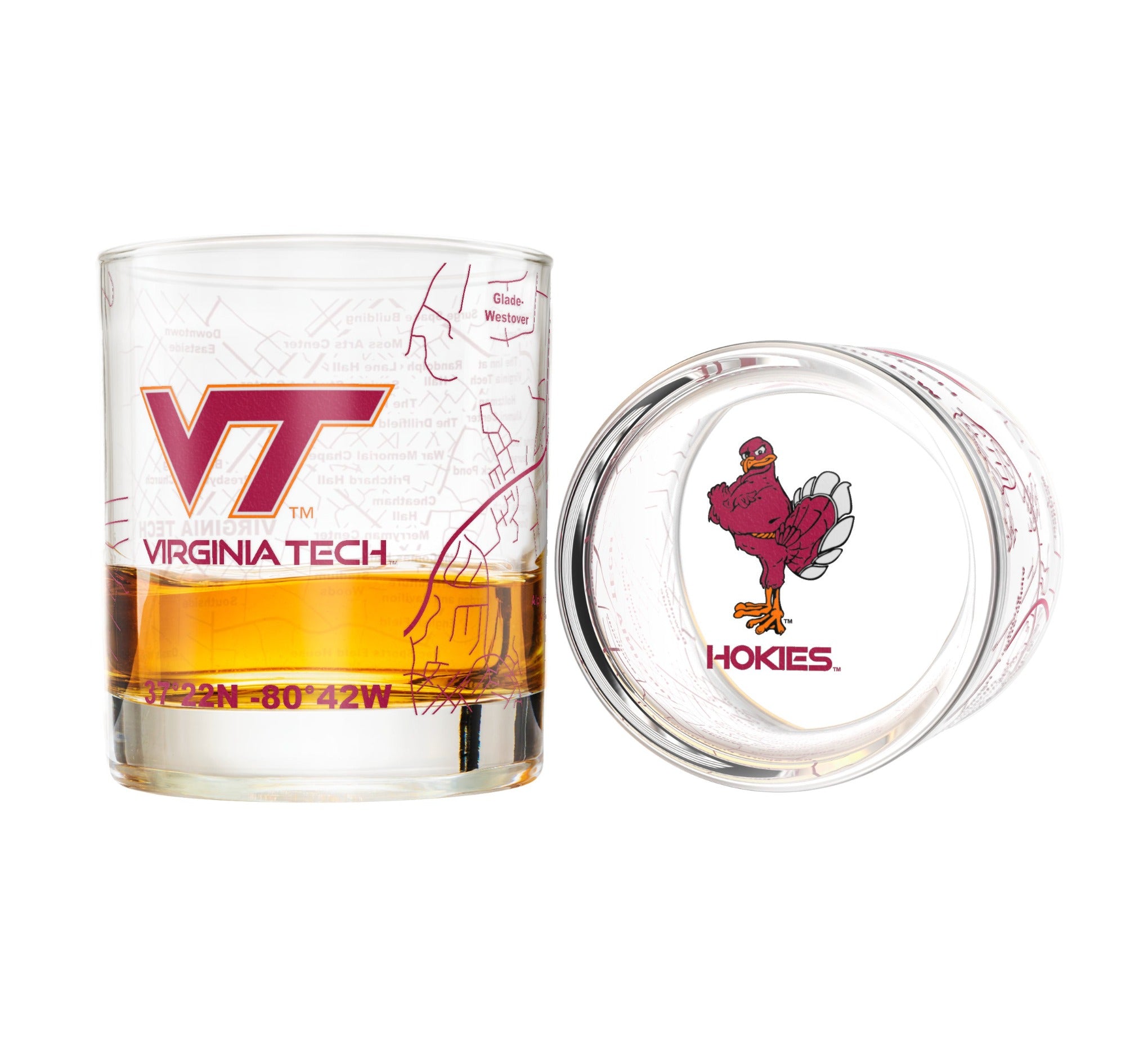 Virginia Tech Hokies Etched Stemless Wine Glass – R & R INC.