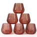 Bubble Wider Base Candle Holder 6.5cm (Set of 6) - Amber