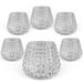 Bubble Wider Base Candle Holder - 6.5cm (Set of 6) - Clear