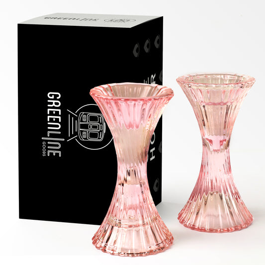 Tall X Candle Holder Reversible 13.2cm (Set of 2) Pink