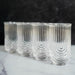 Art Deco Cocktail Glasses - Highball Ribbed Wave Glasses  (Set Of 4)