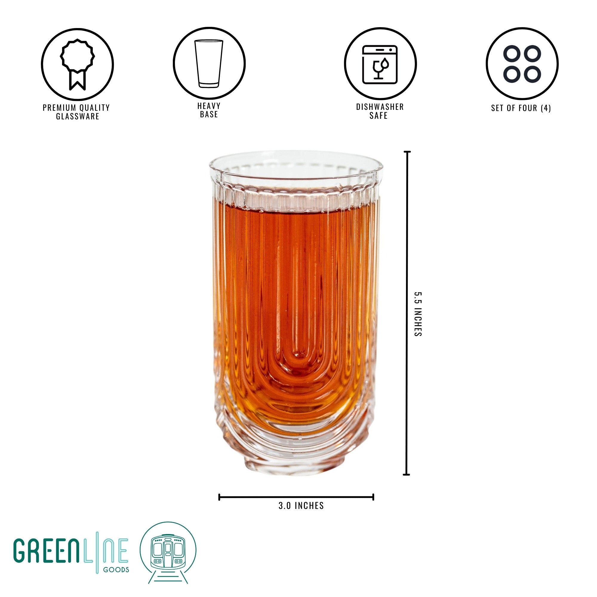 Libbey 5.5 -Ounce Heavy Base Juice Glass, Set of 4 
