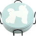 Poodle Lovers Ceramic Drink Coasters - Set of 4
