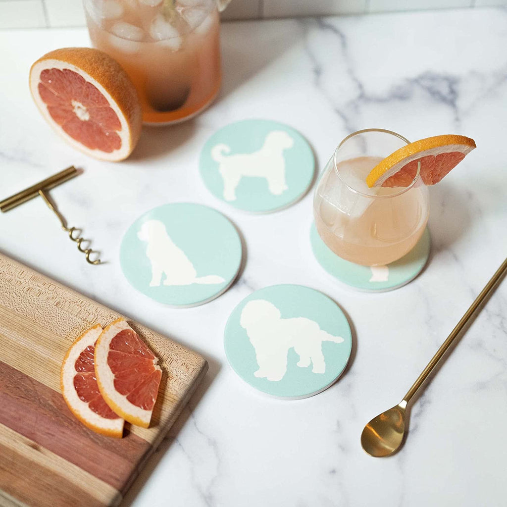 Goldendoodle Ceramic Drink Coasters - Set of 4