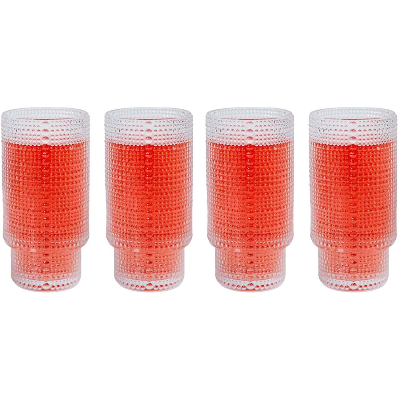 SoulTimes 16oz Hobnail Drinking Glasses Set of 4, Stackable Glass Cups With  Glass Straws, Aesthetic …See more SoulTimes 16oz Hobnail Drinking Glasses