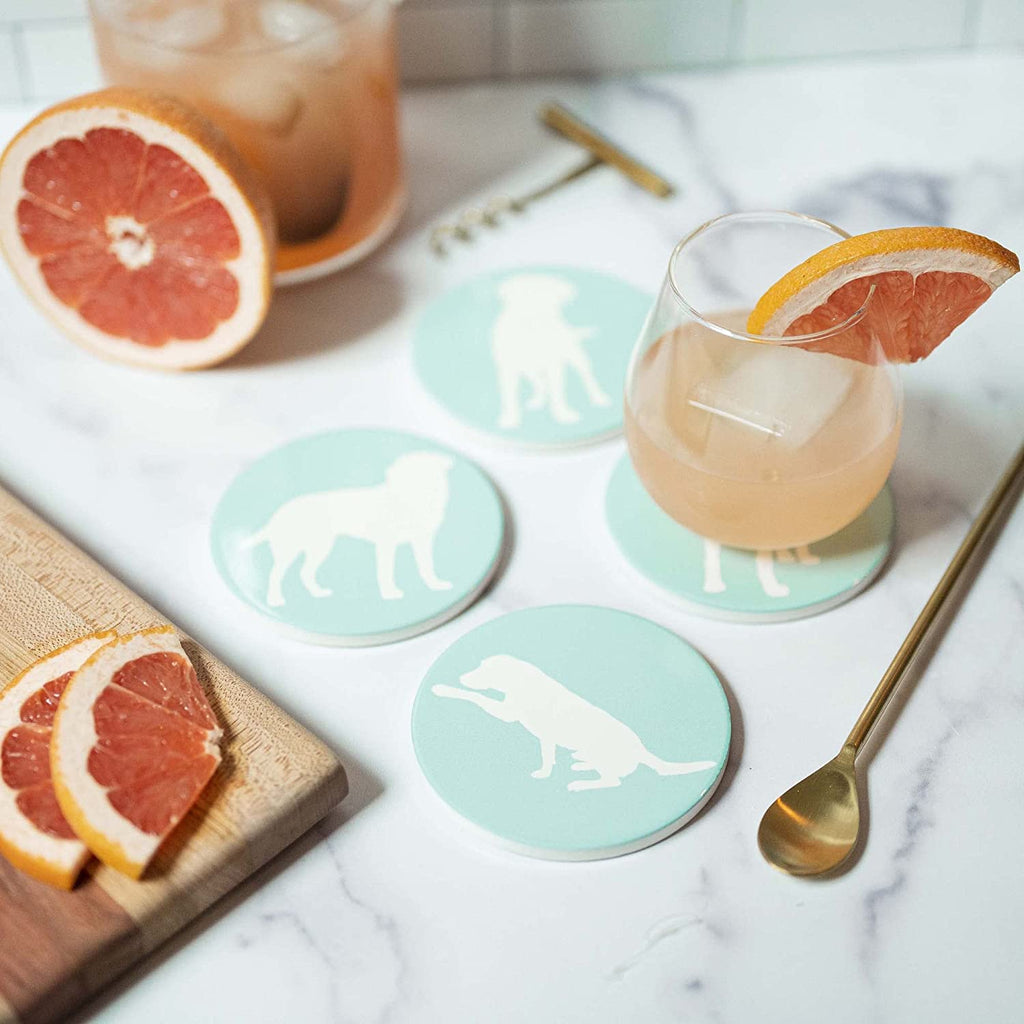 Labrador Retriever Ceramic Drink Coasters - Set of 4