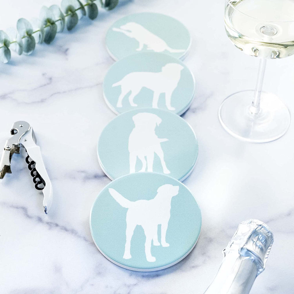 Labrador Retriever Ceramic Drink Coasters - Set of 4
