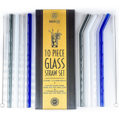 Reusable Glass Straw Set