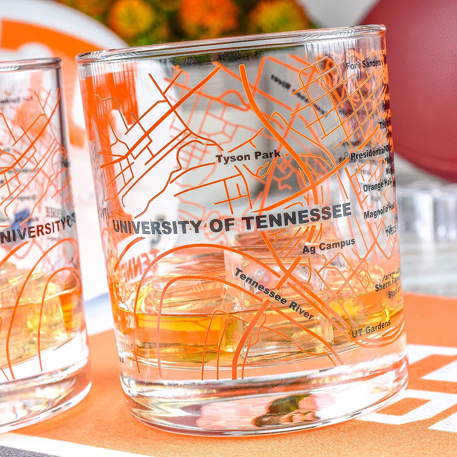 University Of Louisville Whiskey Glass Set (2 Low Ball Glasses) - Contains  Full Color Louisville Cardinals Logo & Campus Map - Cardinals Gift Idea for